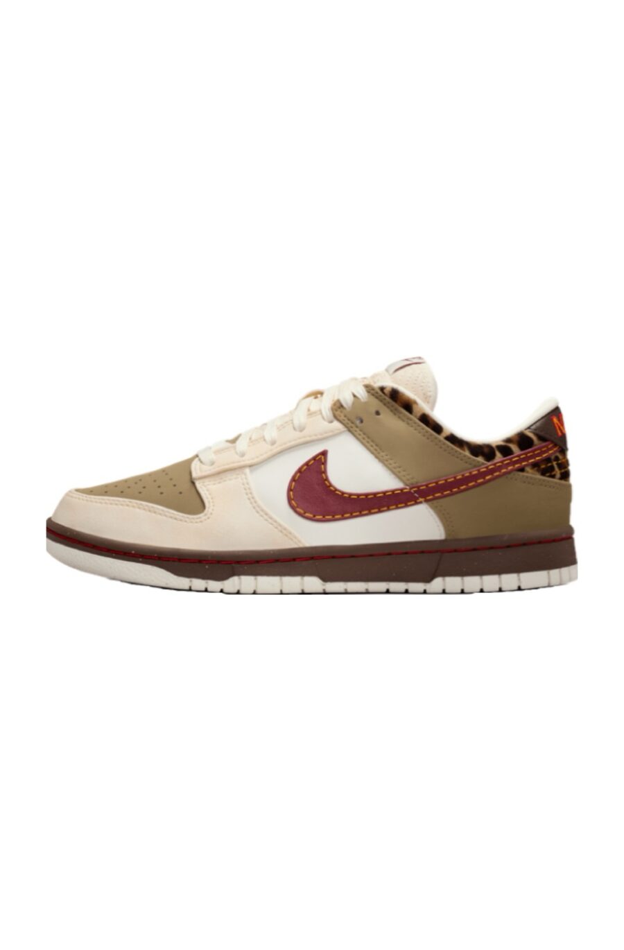 Nike Dunk Low RetroKhaki Team Red Pearl White