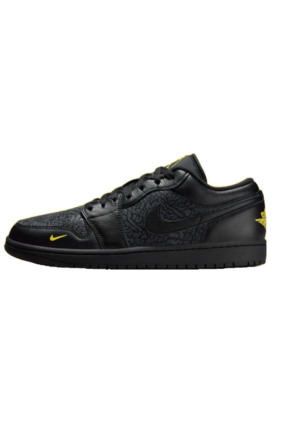 Jordan 1 Low Black Elephant Print